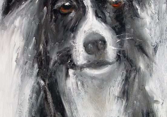 4-painting of a dog
